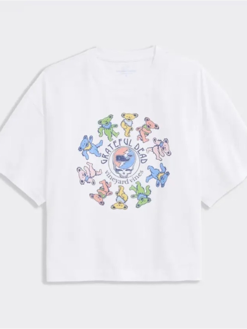 Vineyard Vines x Grateful Dead Women’s White Graphic Tee-Brand New With Tag
